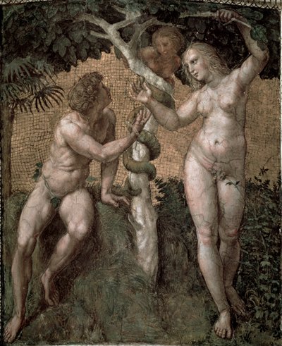 Adam and Eve, from the Stanza della Segnatura by Raffaello Sanzio Raphael